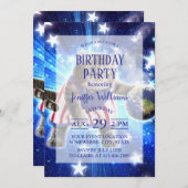 宇宙遊猫バスケットボール 招待状 (正面/裏面)