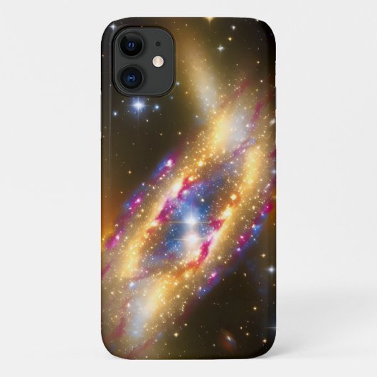 宇宙金ゴールドピンクブルー爆発する銀河 Case-Mate iPhoneケース (裏面)