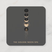 *~*宇宙金ゴールド月相グリッター宇宙 スクエア名刺 (正面)