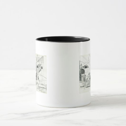 宇宙針空中コンセプトスケッチ2 マグカップ (中央)