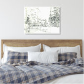 宇宙針空中コンセプトスケッチ キャンバスプリント (インサイチュ (寝室))