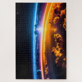 宇宙銀河の宇宙空間と星光パーティー ジグソーパズル (縦)