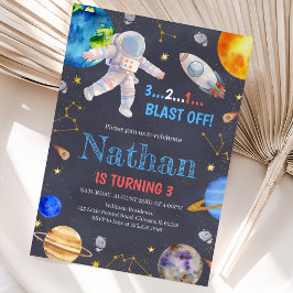 宇宙銀河の誕生日 招待状