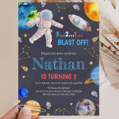 宇宙銀河の誕生日 招待状