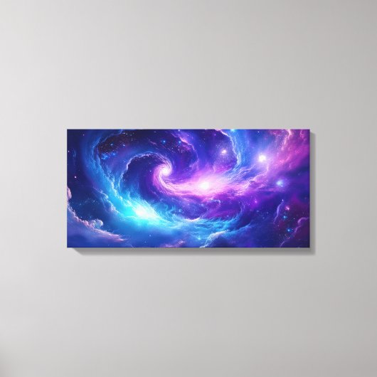 宇宙銀河アート キャンバスプリント (正面)