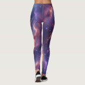 宇宙銀河スパイラル星雲アート レギンス (裏面)