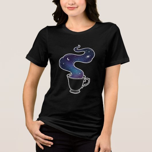 宇宙銀河夜空カップ トライブレンドTシャツ (正面)
