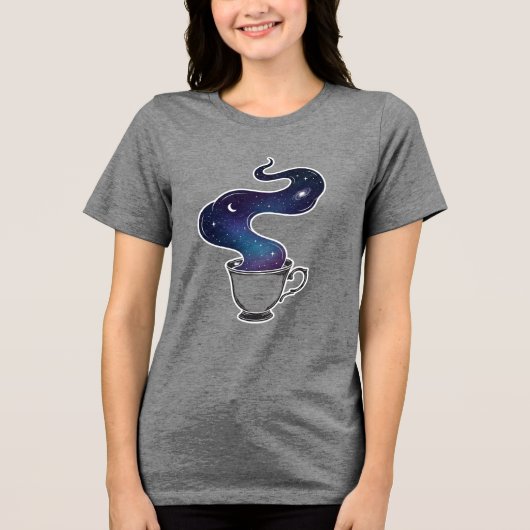 宇宙銀河夜空カップ トライブレンドTシャツ (正面)