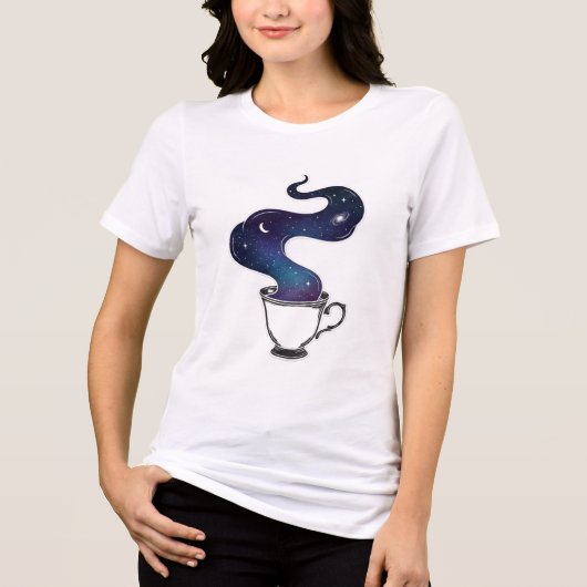 宇宙銀河夜空カップ トライブレンドTシャツ (正面)