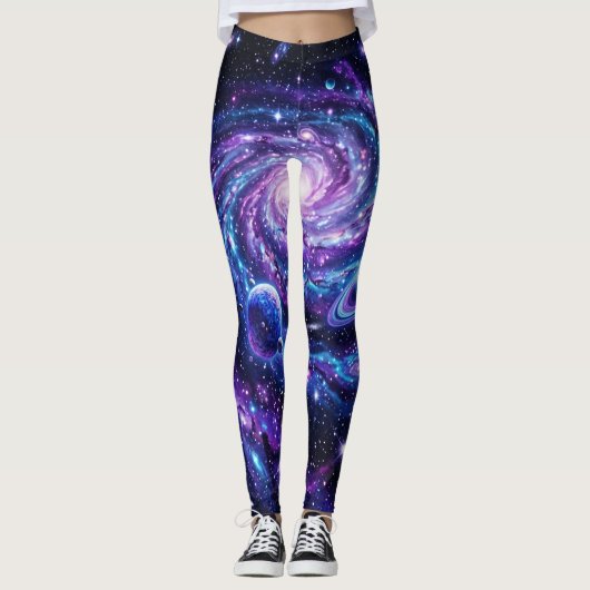 宇宙銀河惑星ドリームスケープ レギンス (正面)