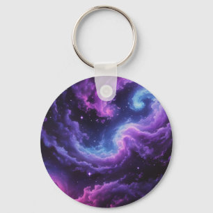 宇宙銀河星雲抽象芸術デザイン キーホルダー