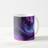 宇宙銀河星雲抽象芸術デザイン コーヒーマグカップ (正面右)