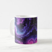 宇宙銀河星雲抽象芸術デザイン コーヒーマグカップ (正面左)