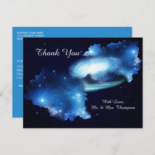 宇宙銀河系ありがとう 案内ポストカード (正面/裏面)