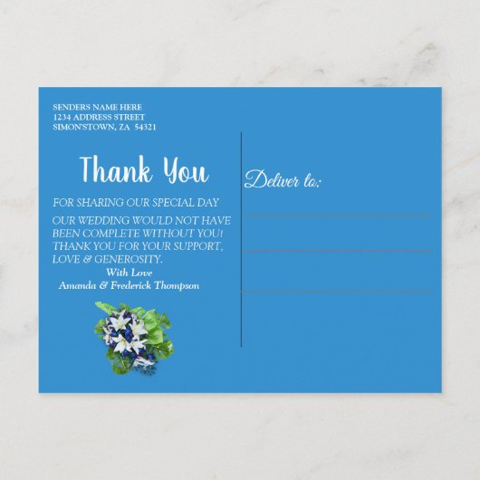 宇宙銀河系ありがとう 案内ポストカード (裏面)