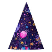 宇宙銀河系と惑星の彗星 パーティーハット (左)