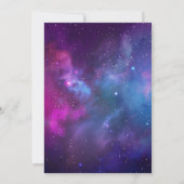 宇宙銀河系アンダーザスターズティーンエイジ誕生日 招待状 (裏面)