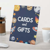 宇宙銀河系カードとギフトパーティーのサイン 台座サイン (インサイチュ)