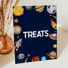 宇宙銀河系スイーツテーブルパーティー標識 台座サイン