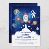 宇宙銀河系スタリーファースト祝ベビー翔 招待状 (正面/裏面)