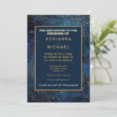 宇宙銀河系スター結婚式招待状 招待状 (スタンド正面)