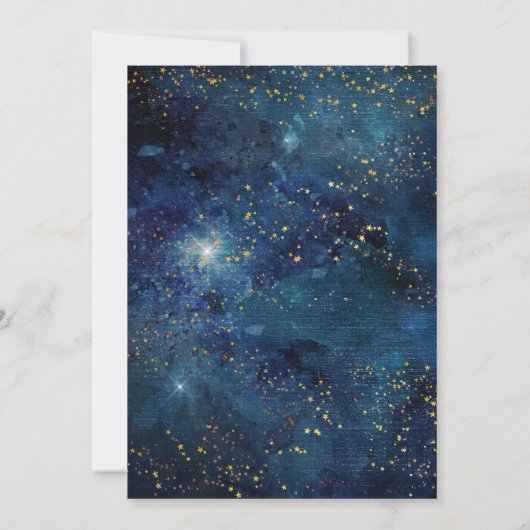 宇宙銀河系スター結婚式招待状 招待状 (裏面)