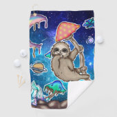 宇宙銀河系スロス宇宙キノコ風変わり結晶 ゴルフタオル (インサイチュ)