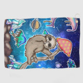 宇宙銀河系スロス宇宙キノコ風変わり結晶 ゴルフタオル (横)