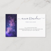 宇宙銀河系ダークパープルエレガントモダン 名刺 (裏面)