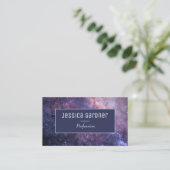 宇宙銀河系ダークパープルエレガントモダン 名刺 (スタンド正面)