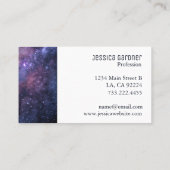 宇宙銀河系ダークパープルエレガントモダン 名刺 (裏面)