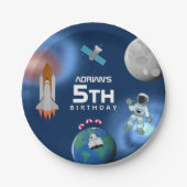 宇宙銀河系テーマ誕生日会 ペーパープレート (正面)