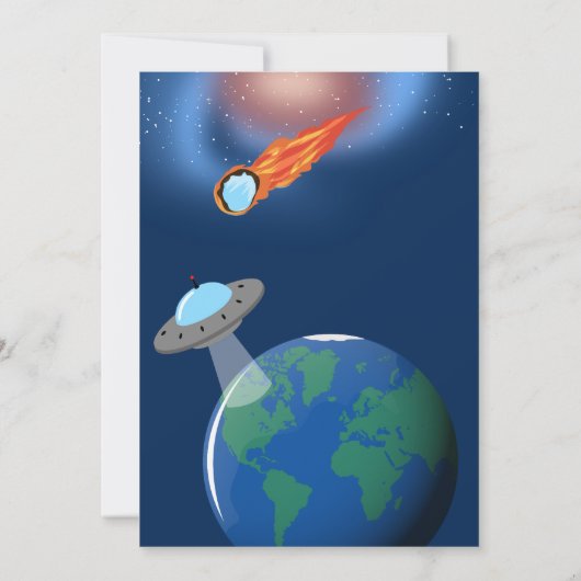 宇宙銀河系テーマ誕生日会 招待状 (裏面)