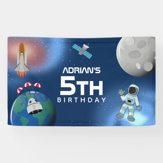 宇宙銀河系テーマ誕生日会 横断幕 (横)