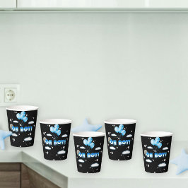 宇宙銀河系ナイトブルーバルーン赤ちゃんシャワーかわいい 紙コップ