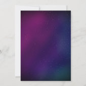 宇宙銀河系ネブラグリッタームーン誕生日パープル 招待状 (裏面)