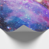 宇宙銀河系パープルラッピング紙 ラッピングペーパー (角)