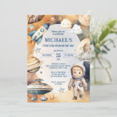 宇宙銀河系ファーストのまわりにトリップザサン誕生日 招待状 (スタンド正面)