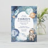 宇宙銀河系ファーストのまわりにトリップザサン誕生日 招待状 (スタンド正面)