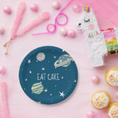 宇宙銀河系ボーイ誕生日 ペーパープレート (パーティー)