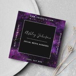 宇宙銀河系モダンソーシャルメディア宇宙の輝き スクエア名刺