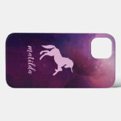 宇宙銀河系ユニコーンおもしろい紫 Case-Mate iPhoneケース (裏面 (横))