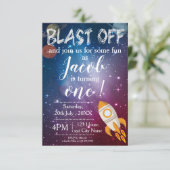 宇宙銀河系ロケット船第1誕生日パーティー 招待状 (スタンド正面)