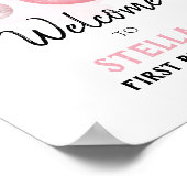 宇宙銀河系宇宙飛行士ガール誕生日へようこそ ポスター (角)