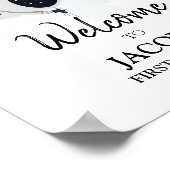 宇宙銀河系宇宙飛行士ボーイ誕生日歓迎 ポスター (角)