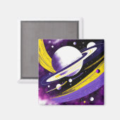 宇宙銀河系惑星ノンバイナリプライド マグネット (正面/裏面)