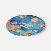 宇宙銀河系惑星太陽の系誕生日 ペーパープレート (アングル)