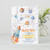 宇宙銀河系惑星太陽の系誕生日 招待状 (スタンド正面)