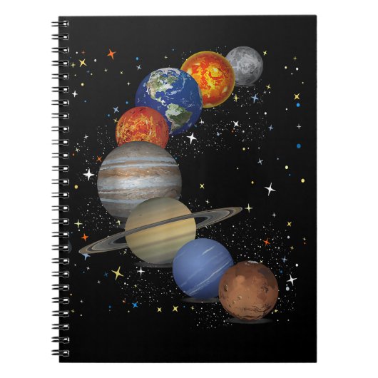 宇宙銀河系惑星太陽天文外宇宙 ノートブック (正面)