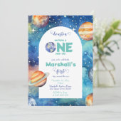 宇宙銀河系惑星最初の誕生日パーティー 招待状 (スタンド正面)